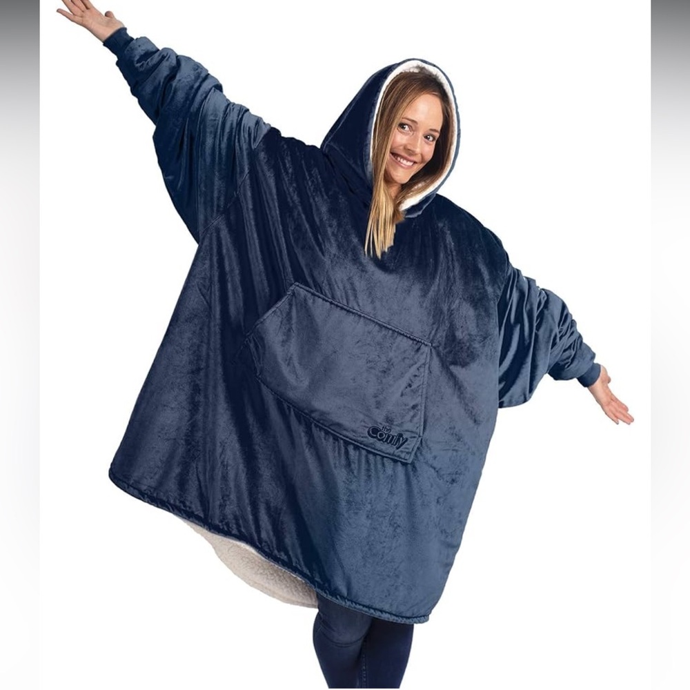 LAST CHANCE COMFY Sherpa Hoodie in Blue